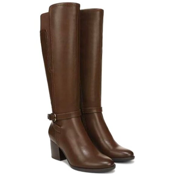 NWT!! - SOUL Uptown Wide Calf Knee High Boot in dark brown faux leather (9W) - Picture 8 of 11